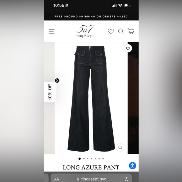 Cinq a Sep french brand LONG AZURE PANT brand new in size 25 - Picture 4 of 9